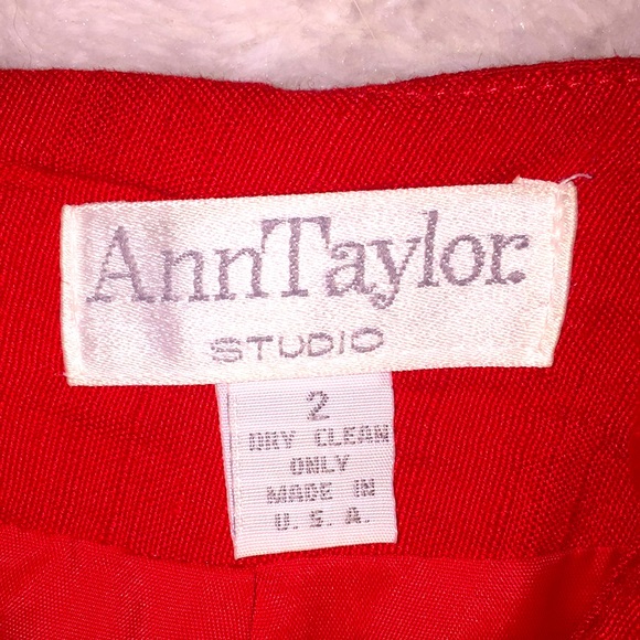 Vintage Ann Taylor Studio Red Linen Skirt - Picture 2 of 3